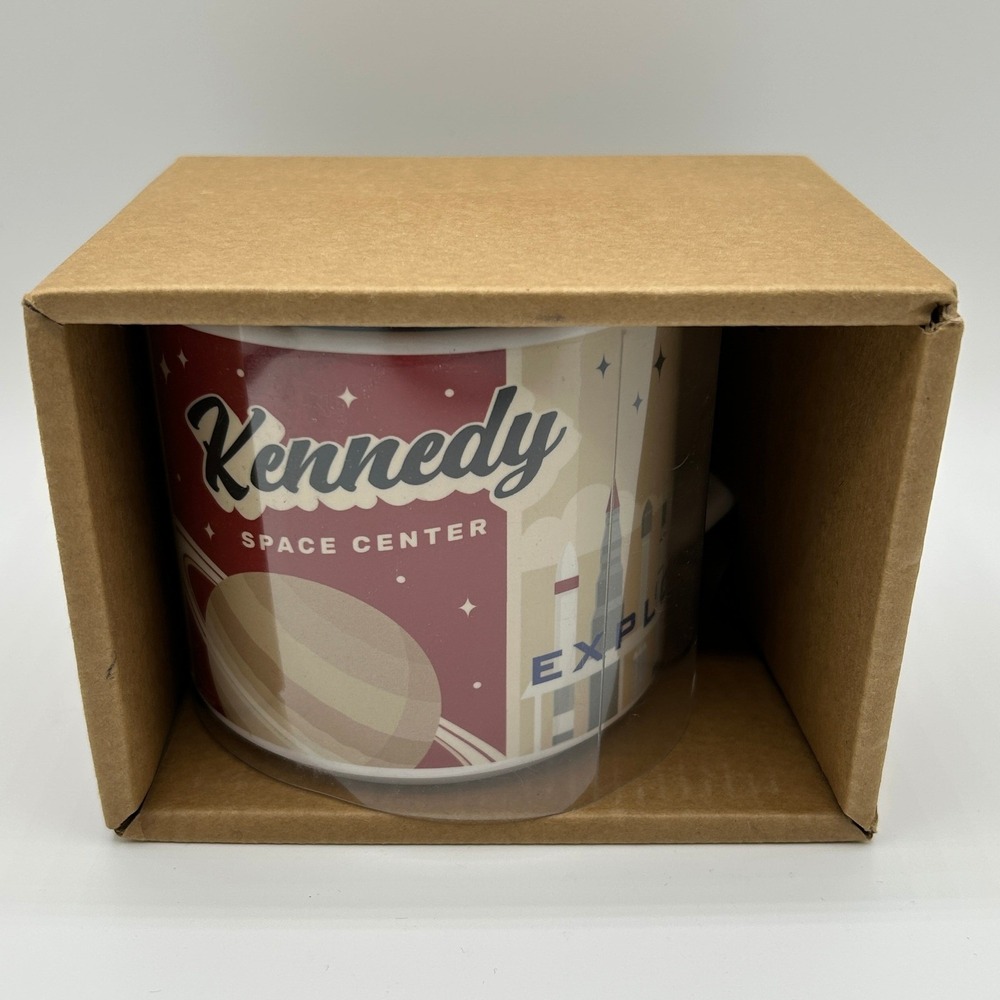 Kennedy Space Center 12 oz Mug Limited Edition Collectible Retro Planet NASA NIB